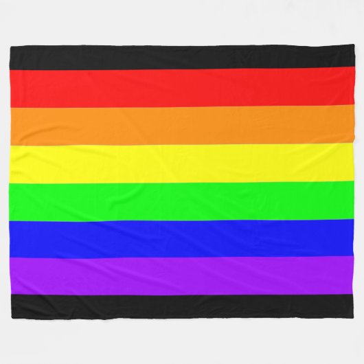 Proud Loud 2 Rainbow Fine Art Fleece Deken (Voorkant (Horizontaal))
