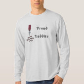 Proud Luddite met fontein Pen Nib T-shirt (Voorkant)