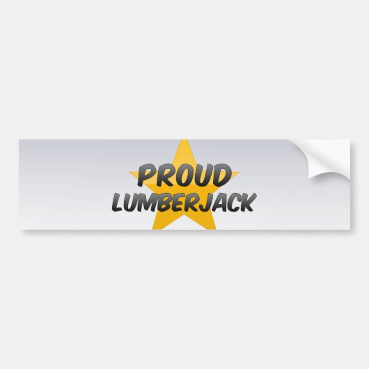 Proud Lumberjack Bumpersticker (Voorkant)