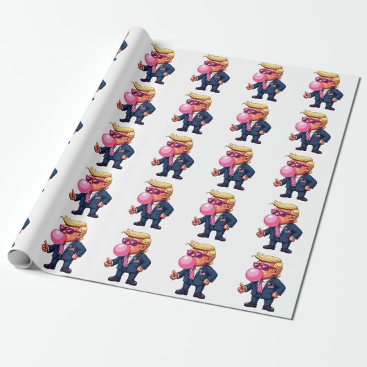 Proud Maga Trump Pixel President Inaguration Day Cadeaupapier (Uitgerold)