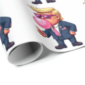 Proud Maga Trump Pixel President Inaguration Day Cadeaupapier (Rol Hoek)