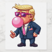 Proud Maga Trump Pixel President Inaguration Day Wijn Etiket (Enkel label)