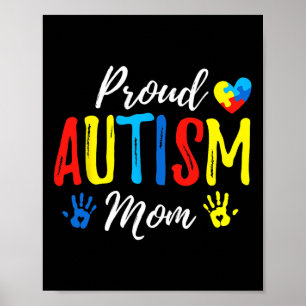 Proud mam Autism Awareness Family Matching Poster