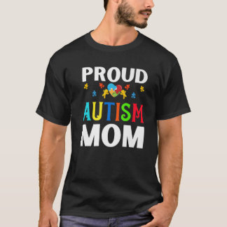 Proud Mam Autism Moeder Mama Autistic Awareness Mo T-shirt