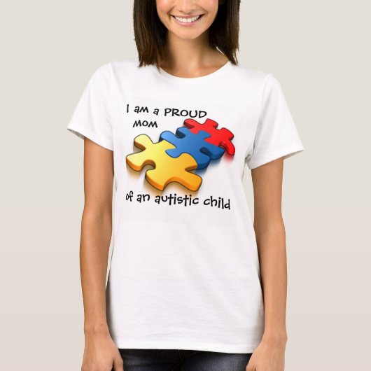 Proud Mam Autistic Child T-shirt (Voorkant)
