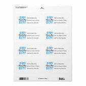 Proud Mam Baby Boy Gifts Etiket (Full Sheet)