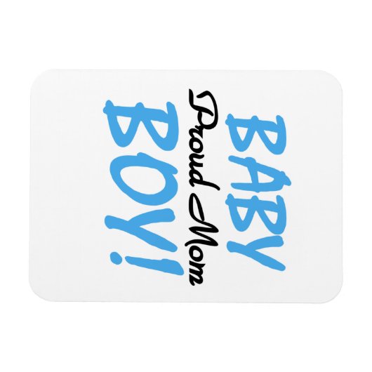 Proud Mam Baby Boy Gifts Magneet (Horizontaal)
