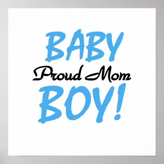 Proud Mam Baby Boy Gifts Poster (Voorkant)