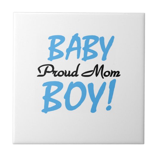 Proud Mam Baby Boy Gifts Tegeltje (Voorkant)