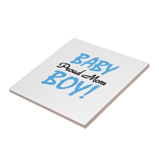 Proud Mam Baby Boy Gifts Tegeltje (Zijkant)