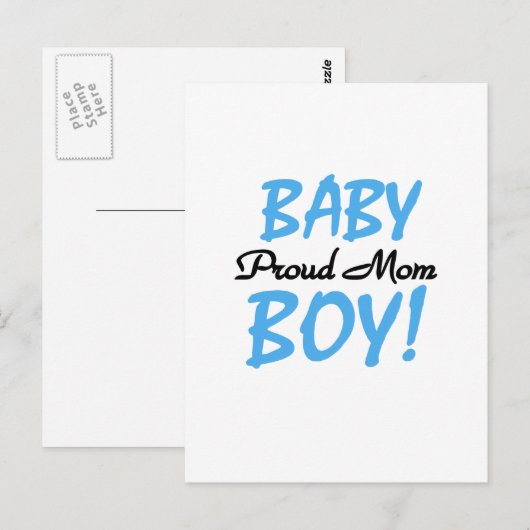 Proud Mam Baby Boy Tshirts en Gifts Briefkaart (Voorkant / Achterkant)