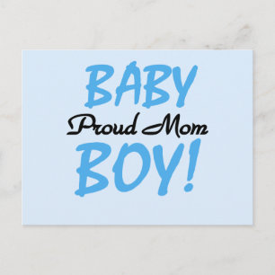 Proud Mam Baby Boy Tshirts en Gifts Briefkaart