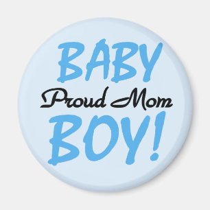 Proud Mam Baby Boy Tshirts en Gifts Magneet