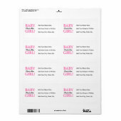 Proud Mam Baby Girl Gifts Etiket (Full Sheet)