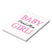 Proud Mam Baby Girl Gifts Notitieblok (Linkerzijde)