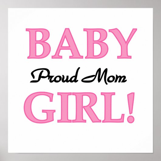 Proud Mam Baby Girl Gifts Poster (Voorkant)