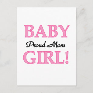 Proud Mam Baby Girl Tshirts en cadeautjes Briefkaart