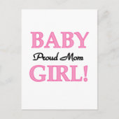 Proud Mam Baby Girl Tshirts en cadeautjes Briefkaart (Voorkant)