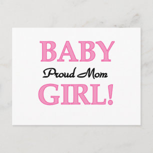 Proud Mam Baby Girl Tshirts en cadeautjes Briefkaart