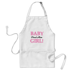 Proud Mam Baby Girl Tshirts en cadeautjes Standaard Schort