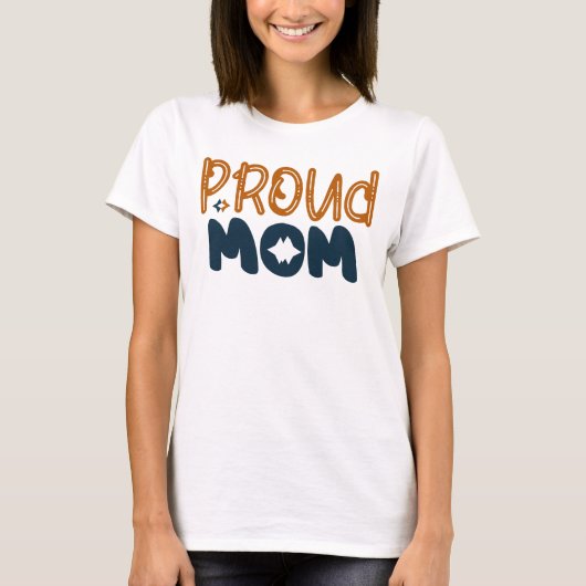 Proud Mam, Baseball T-Shirt (Voorkant)
