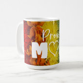 Proud Mam Gay Pride Rainbow Floral Flag Mok (Voorkant links)