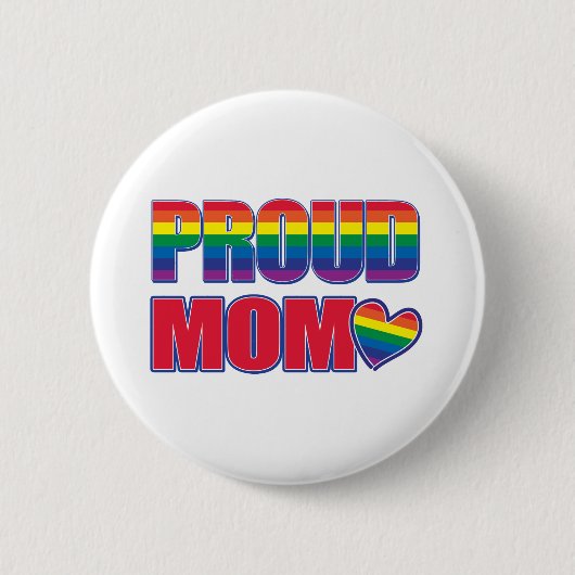 Proud Mam Gay Pride Ronde Button 5,7 Cm (Voorkant)