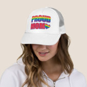 Proud Mam Gay Pride Trucker Pet (In situ)