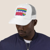Proud Mam Gay Pride Trucker Pet (In situ)