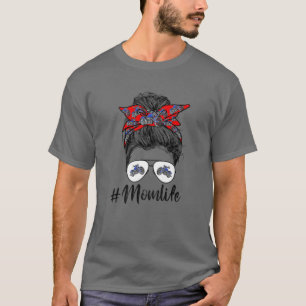 Proud Mam Motocross Sport Bandana Motocross Messy T-shirt