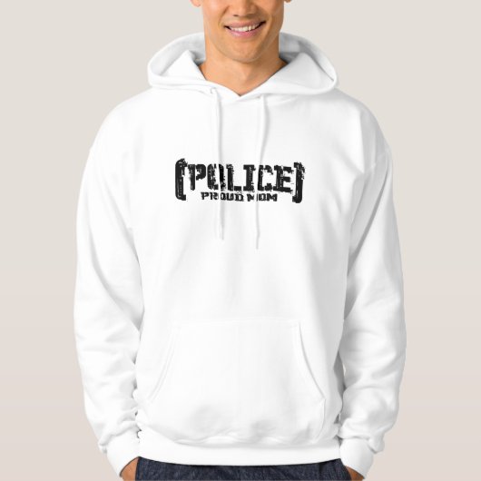 Proud Mam - POLICE Tattered Hoodie (Voorkant)