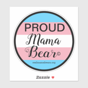 Proud mam Roze en Blue Vinyl Sticker