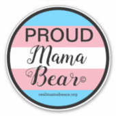 Proud mam Roze en Blue Vinyl Sticker (Voorkant)