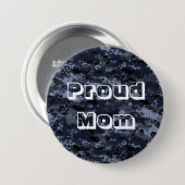 Proud Mam U.S. Army Blue Camouflage Button (Voorkant /achterkant)