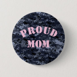 Proud Mam U.S. Army Blue Camouflage Button