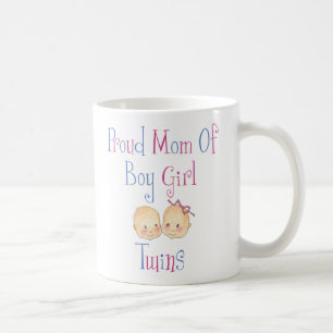 Proud mam van Boy Girl Twins Koffiemok