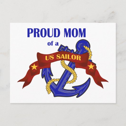 Proud Mam van een Amerikaanse Sailor Briefkaart (Voorkant)