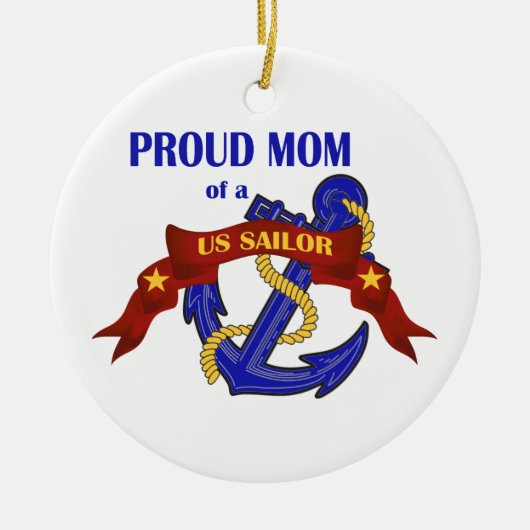 Proud Mam van een Amerikaanse Sailor Ornament (Voorkant)