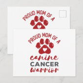 Proud Mam van een Canine Cancer Warrior Briefkaart (Voorkant / Achterkant)