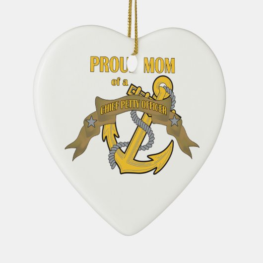 Proud mam van een chef-onderofficier keramisch ornament (Rechts)