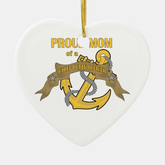 Proud mam van een chef-onderofficier keramisch ornament (Voorkant)