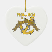Proud mam van een chef-onderofficier keramisch ornament (Achterkant)