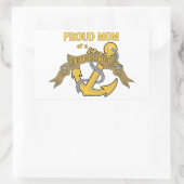 Proud mam van een chef-onderofficier rechthoekige sticker (Tas)