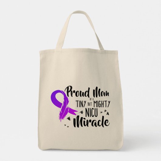 Proud mam van een NICU-wonder Tote Bag (Achterkant)