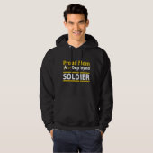 Proud mam van een Opgestelde Soldaat Hoodie (Voorkant volledig)