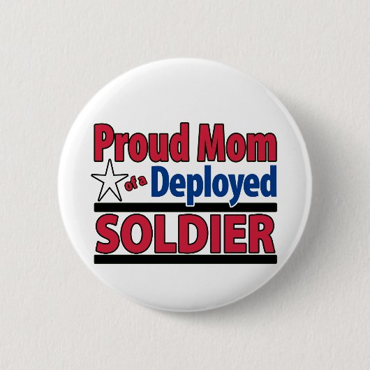 Proud mam van een Opgestelde Soldaat Ronde Button 5,7 Cm (Voorkant)