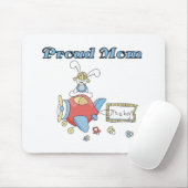 Proud Mam-vliegtuig Het is een Jongen overhemden e Muismat (Met muis)