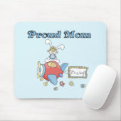 Proud Mam-vliegtuig Het is een Jongen overhemden e Muismat (Met muis)