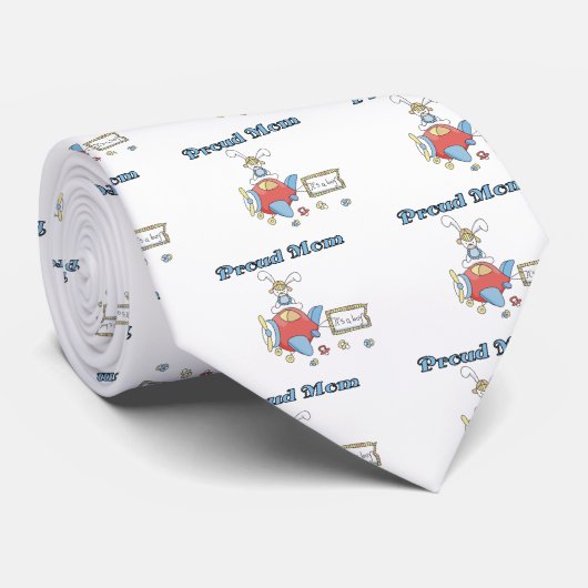 Proud Mam-vliegtuig Het is een Jongen overhemden e Stropdas (Opgerold)