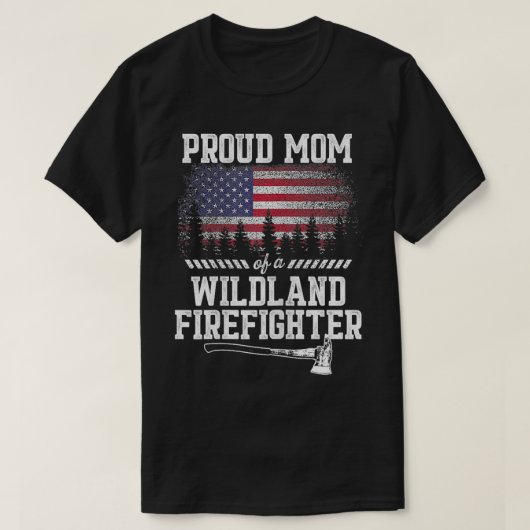 Proud Mam Wildland brandweerman T-shirt (Design voorkant)